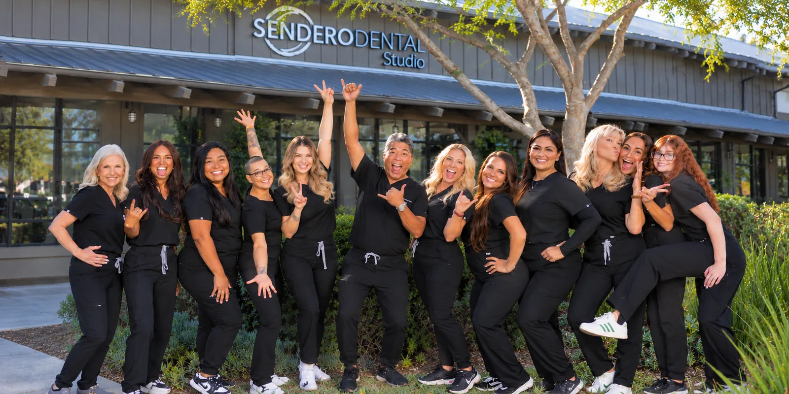 The Sendero Dental Studio team outside the office