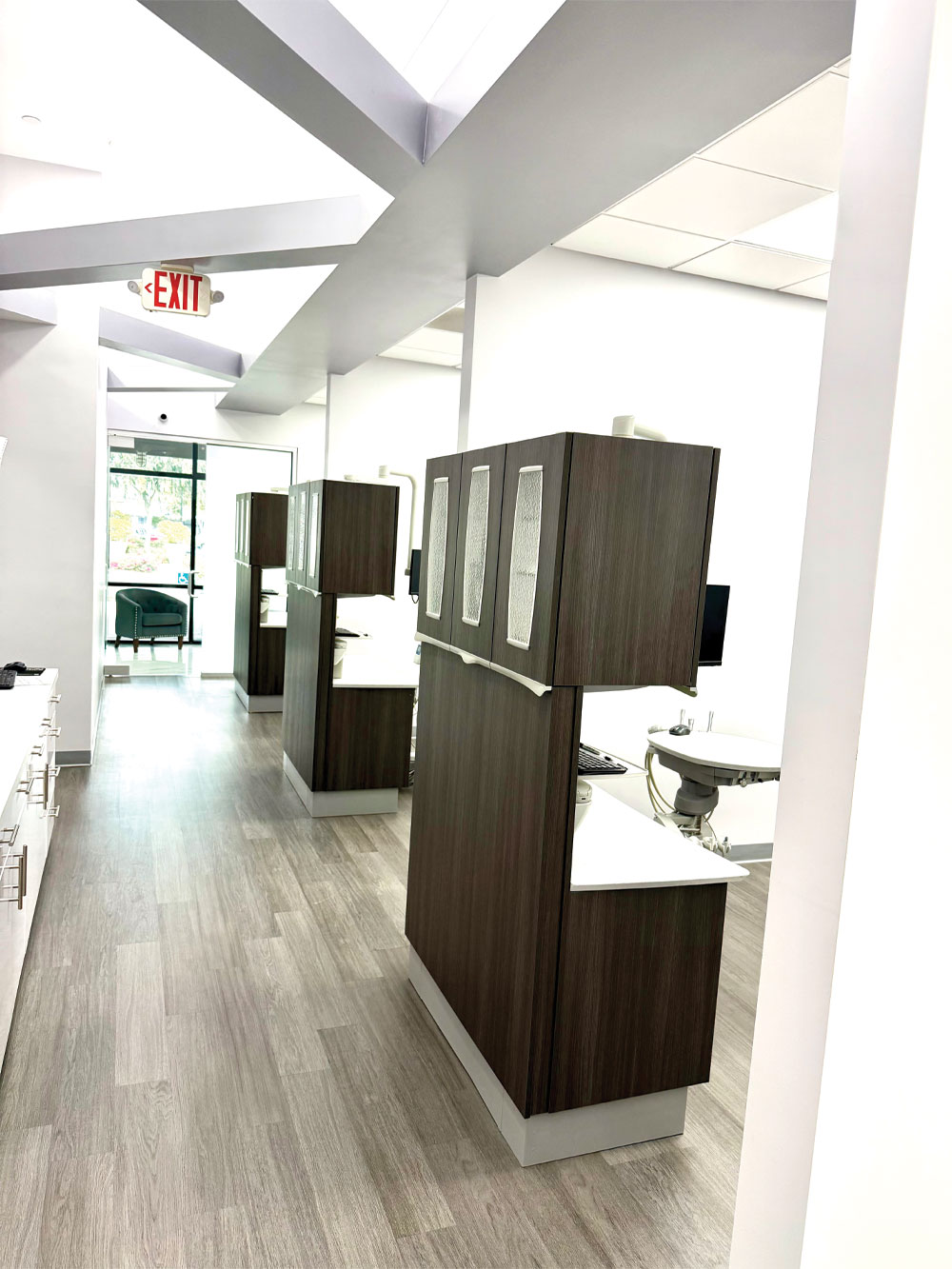 A hygiene room at Sendero Dental Studio
